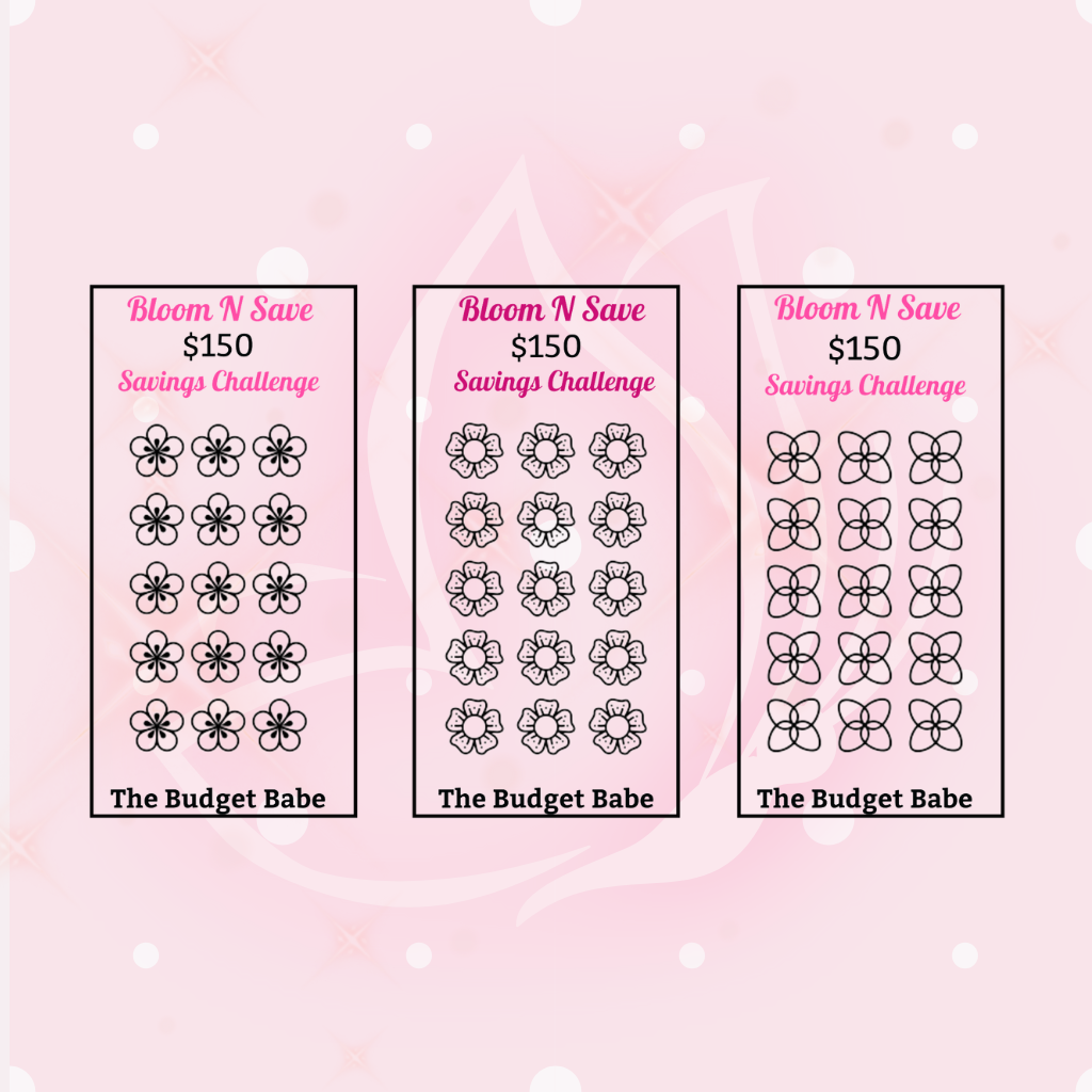 Bloom N Save Challenge - $150 Savings Tracker A6
