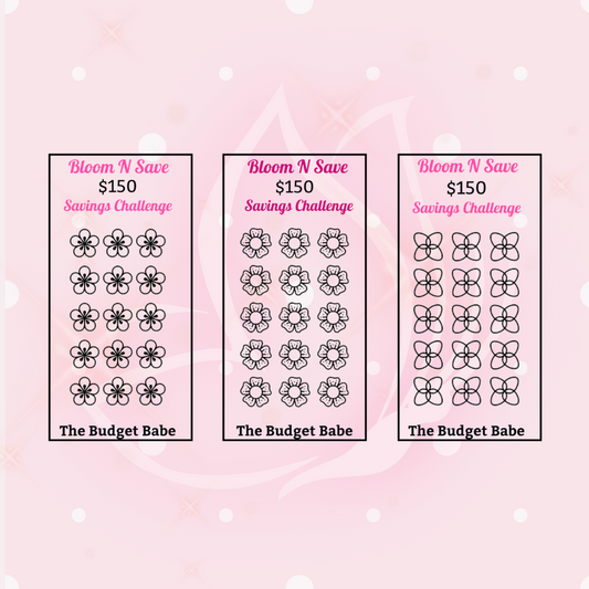 Bloom N Save Challenge - $150 Savings Tracker A6