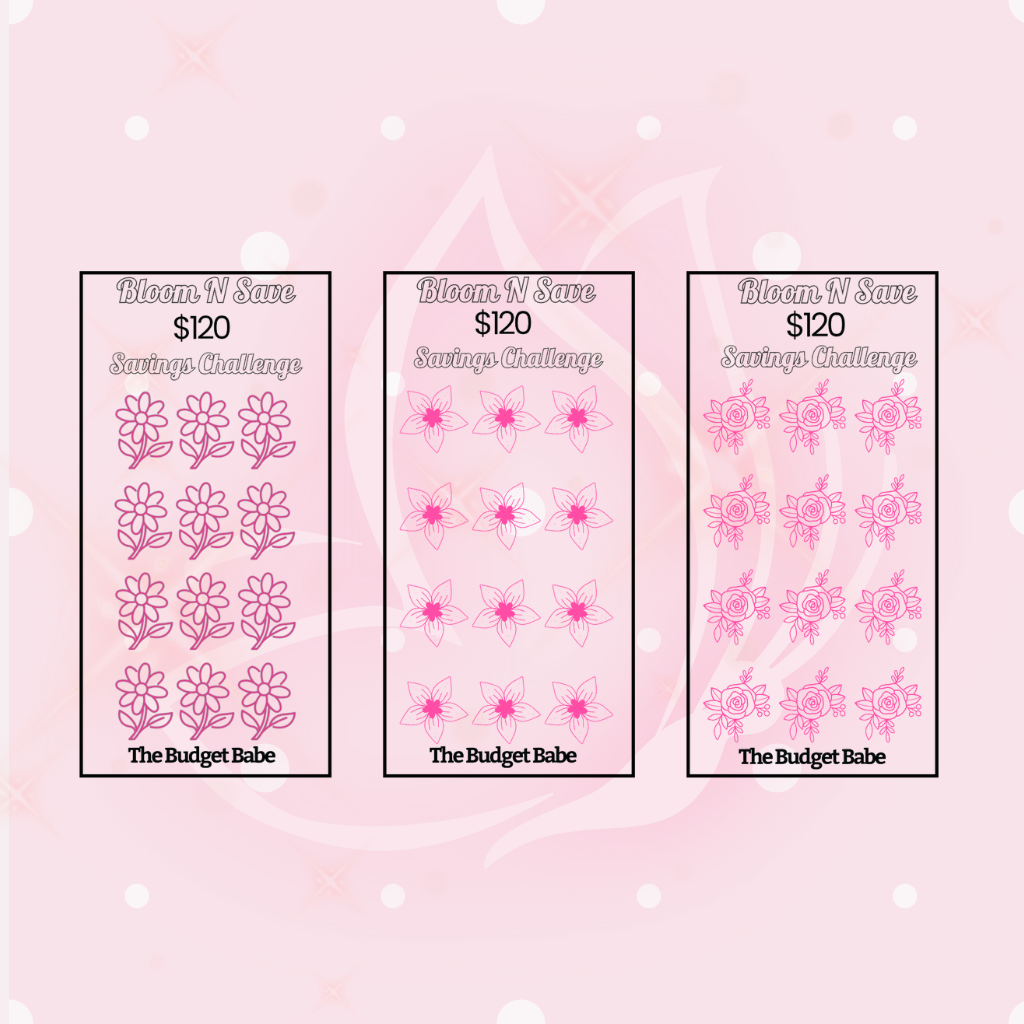 Bloom N Save Challenge - $120 Savings Tracker A6