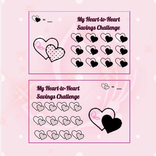 My Heart-to-Heart Challenge - pink, black & white