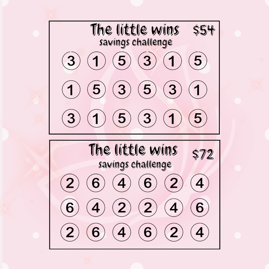 The Little Wins Savings Challenge Bundle - 4 A5 Trackers