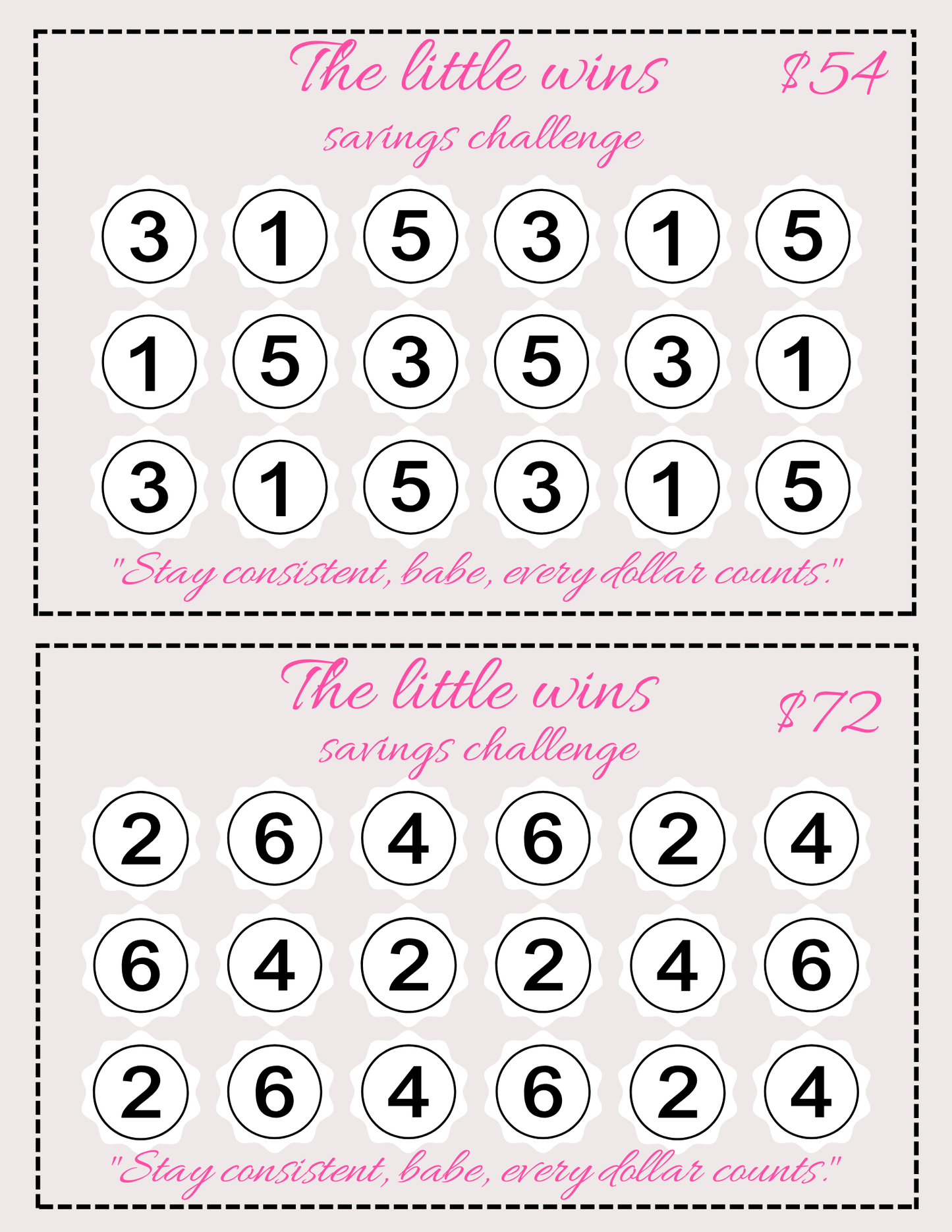 The Little Wins Savings Challenge Bundle - 4 A5 Trackers