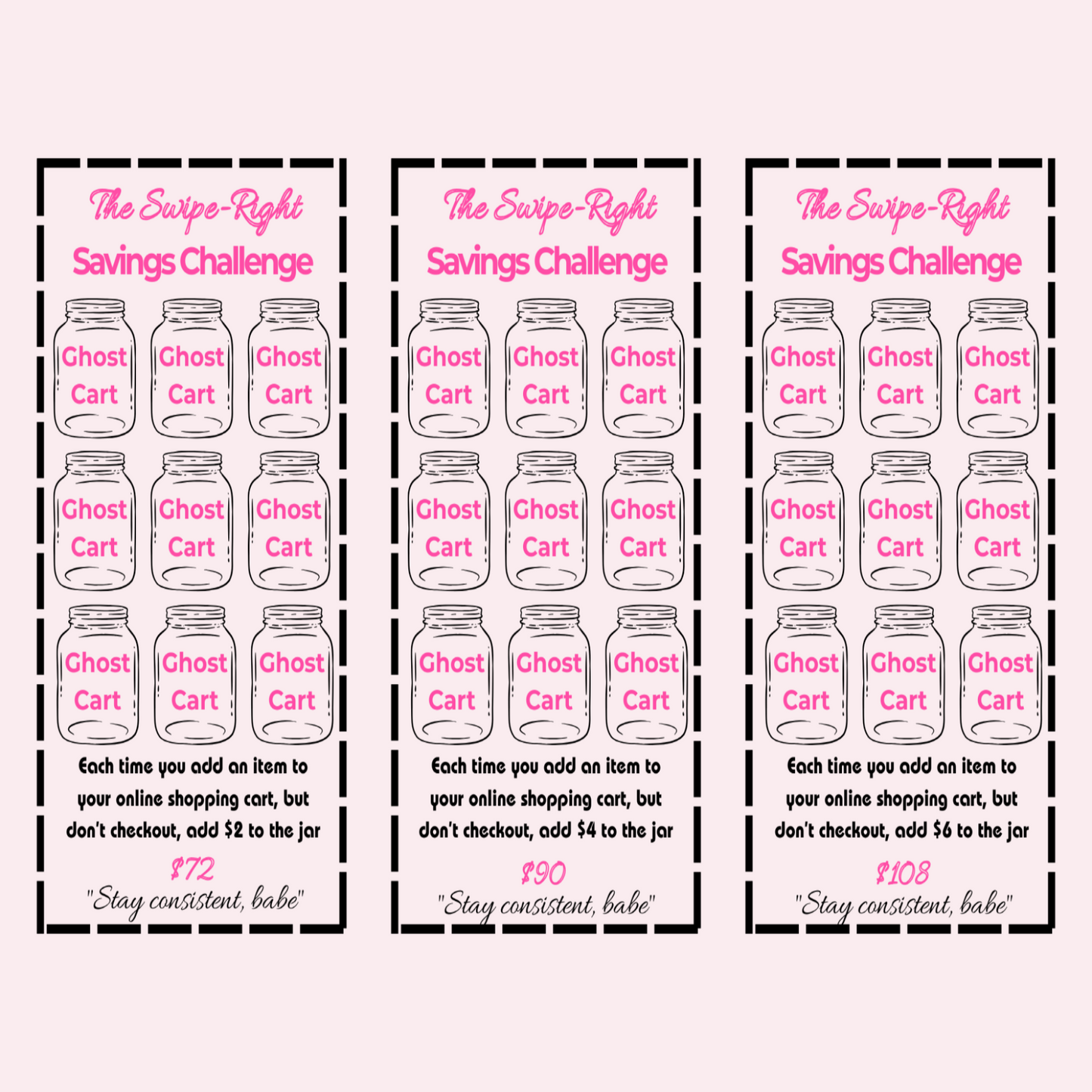 Swipe Right Challenge Bundle - 6 A6 Trackers