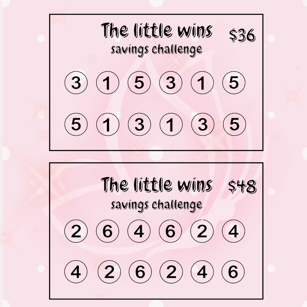 The Little Wins Savings Challenge Bundle - 4 A5 Trackers