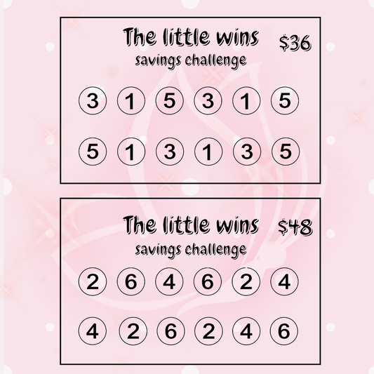 The Little Wins Savings Challenge Bundle - 4 A5 Trackers