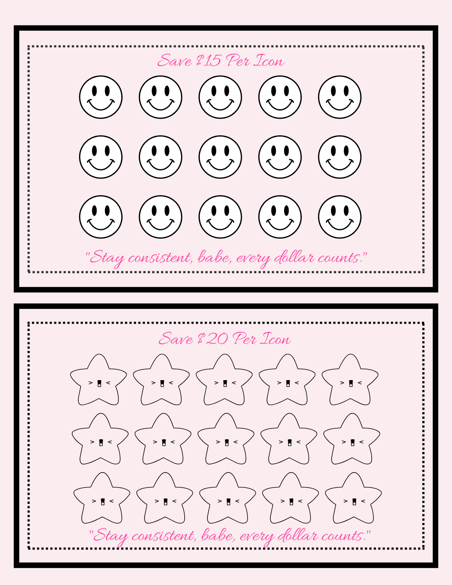 Progressive Icon Challenge Bundle - 4 A5 Trackers