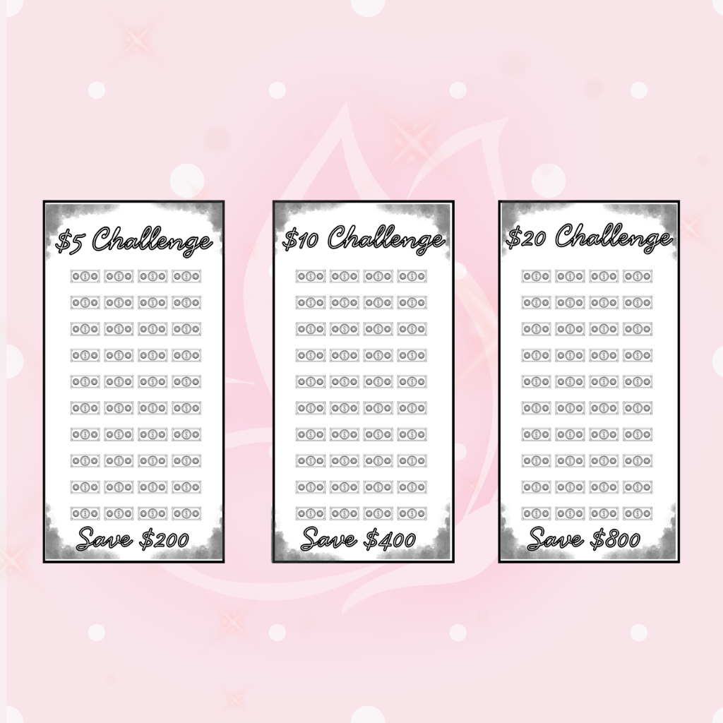 Dollar Bill Challenge 3-Pack Bundle - A6