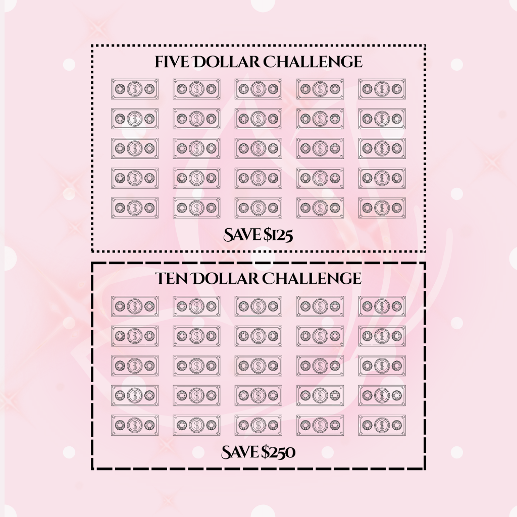 Dollar Savings Challenge Bundle - 4 A5 Trackers