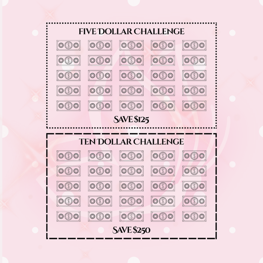 Dollar Savings Challenge Bundle - 4 A5 Trackers
