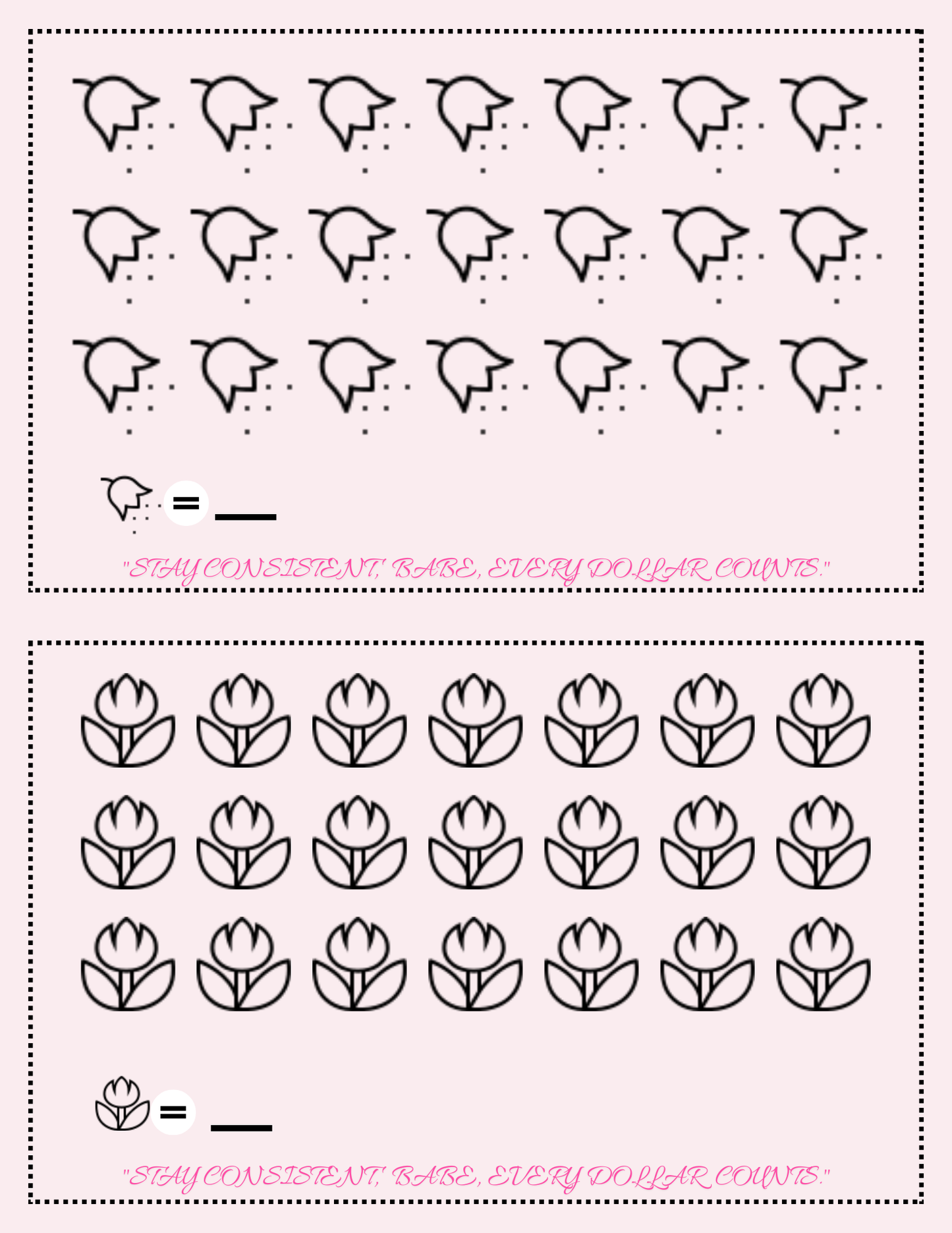 Bloom N Save Challenge - A5 Flower Tracker