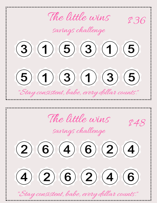 The Little Wins Savings Challenge Bundle - 4 A5 Trackers
