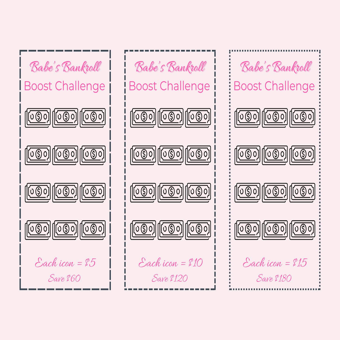 Babe's Bankroll Boost Challenge Bundle - 6 A6 Trackers