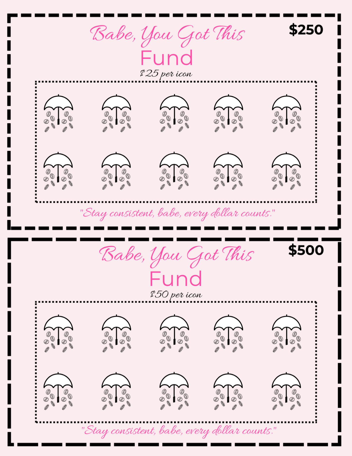 Babe, You Got This Fund - 2 A5 Trackers